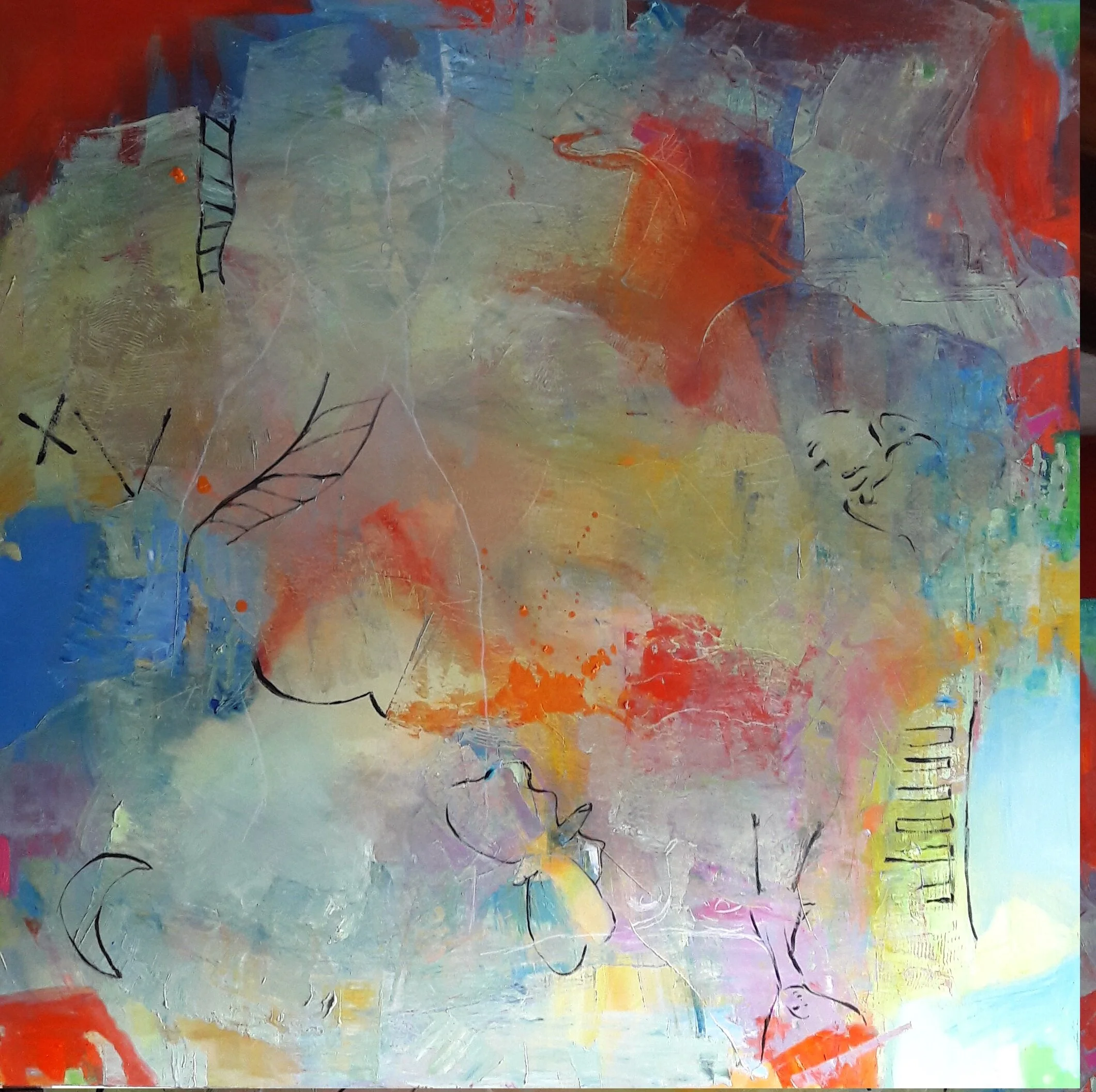 Abstract Composition with Sketches by Martha Escondeur