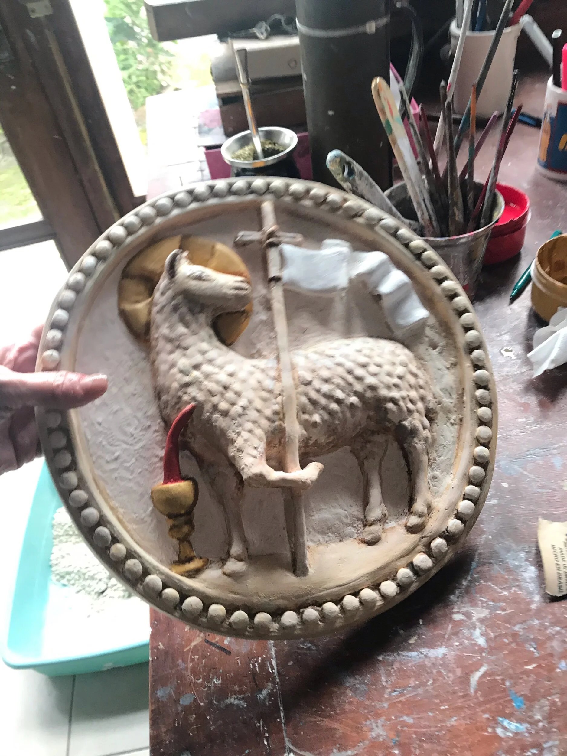 Lamb of God Relief by Martha Escondeur