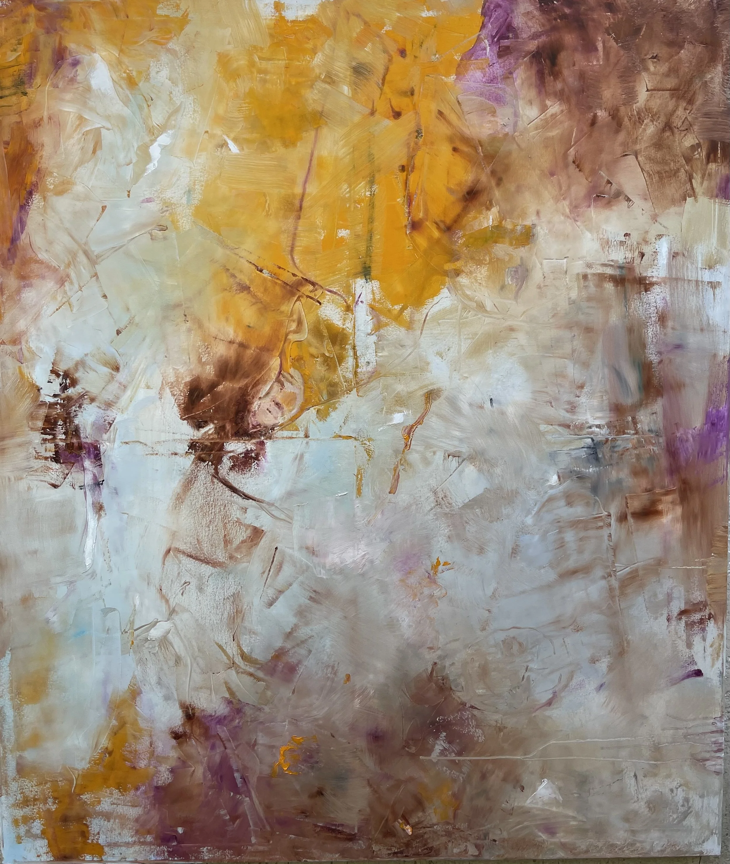 Abstract Warm Haze by Martha Escondeur