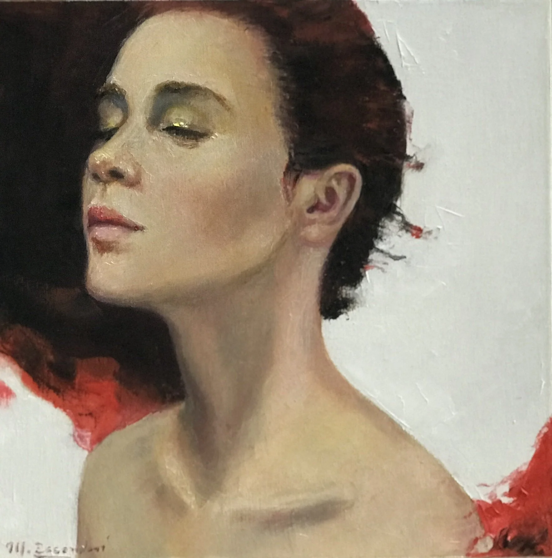 Serene Woman Portrait by Martha Escondeur