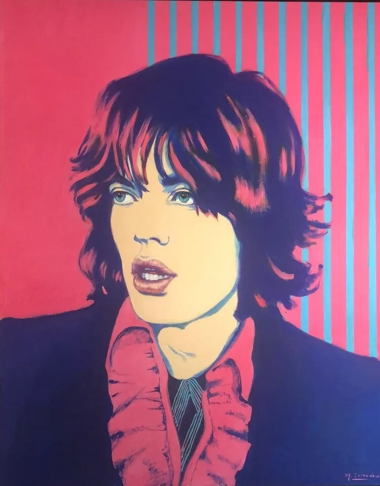 Pop Portrait with Stripes by Martha Escondeur